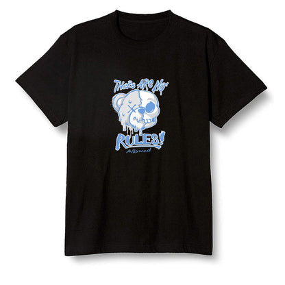 Pop Colour AJ1 Low Wolf Grey/Sail/Photon Dust/White - No Rules Teddy Bear - Black Men T-shirt