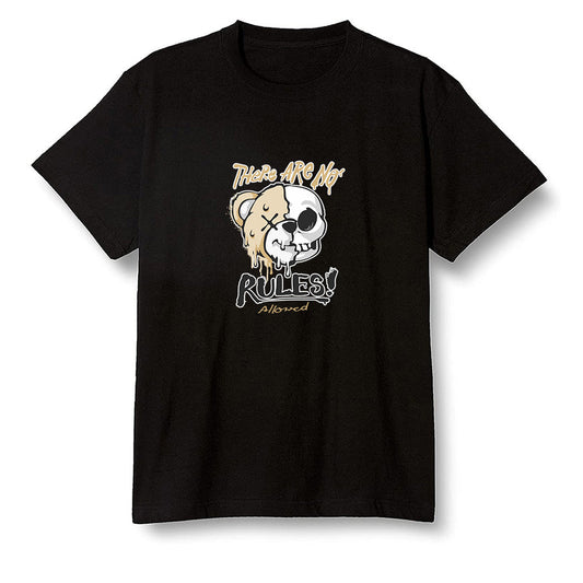 Pop Colour AJ1 Low Travis Scott X Fragment - No Rules Teddy Bear - Black Men T-shirt
