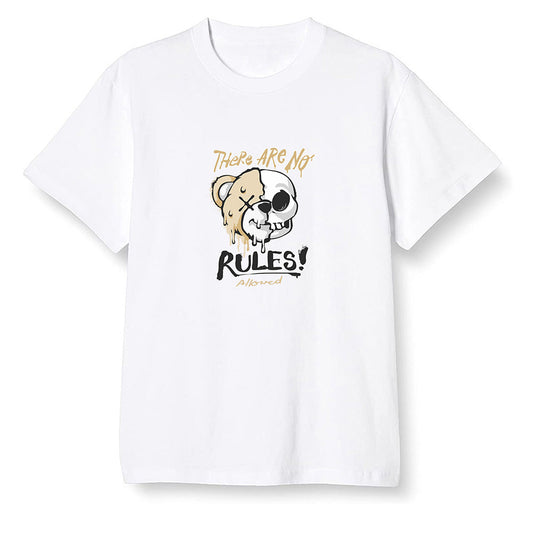 Pop Colour AJ1 Low Travis Scott X Fragment - No Rules Teddy Bear - White Men T-shirt