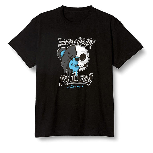 Pop Colour AJ6 Retro Unc - Univeristy Blue - No Rules Teddy Bear - Black Men T-shirt