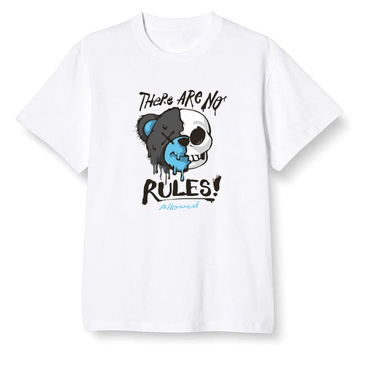 Pop Colour AJ6 Retro Unc - Univeristy Blue - No Rules Teddy Bear - White Men T-shirt