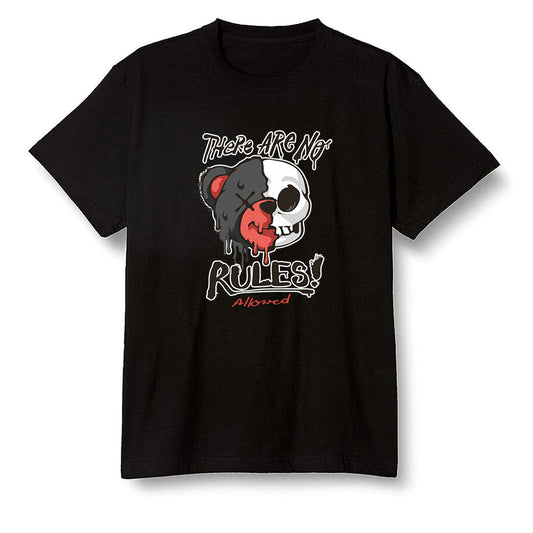 Pop Colour AJ6 Retro Black Infrared - No Rules Teddy Bear - Black Men T-shirt