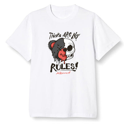 Pop Colour AJ6 Retro Black Infrared - No Rules Teddy Bear - White Men T-shirt