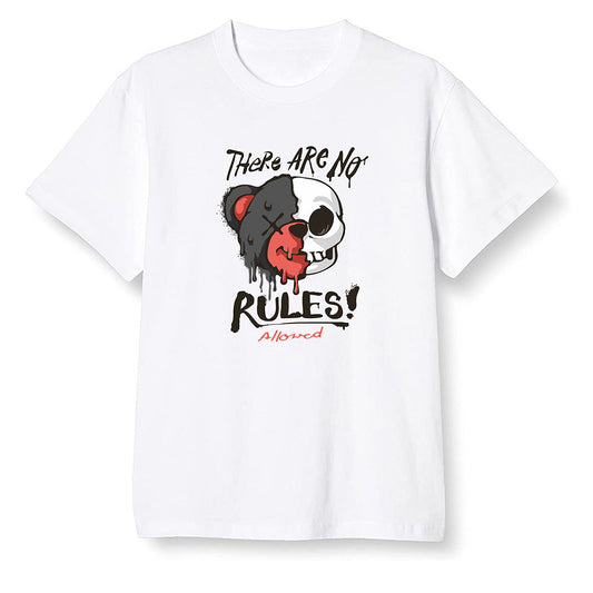 Pop Colour AJ6 Retro Black Infrared - No Rules Teddy Bear - White Men T-shirt