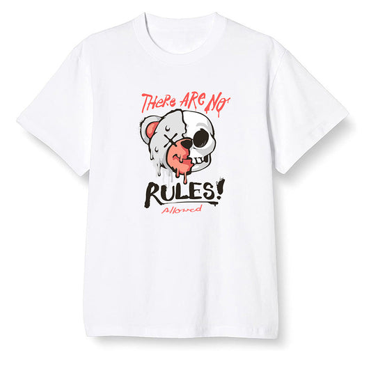 Pop Colour AJ6 Retro Tinker Hatfield - No Rules Teddy Bear - White Men T-shirt