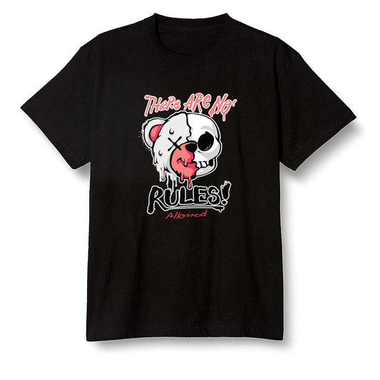 Pop Colour AJ6 Retro White Infrared - No Rules Teddy Bear - Black Men T-shirt