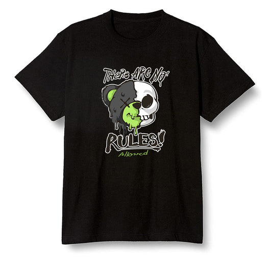 Pop Colour AJ6 Retro Electric Green - No Rules Teddy Bear - Black Men T-shirt