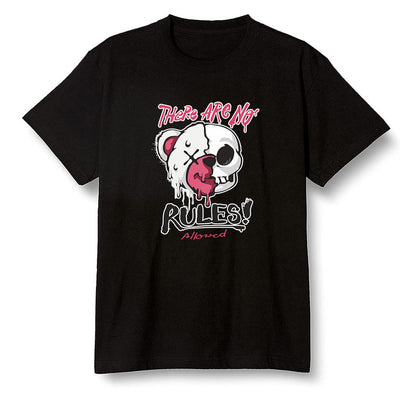 Pop Colour AJ6 Retro Hare - No Rules Teddy Bear - Black Men T-shirt