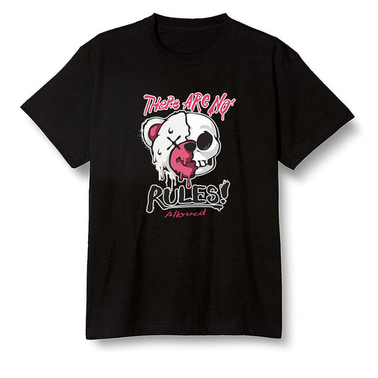 Pop Colour AJ6 Retro Hare - No Rules Teddy Bear - Black Men T-shirt