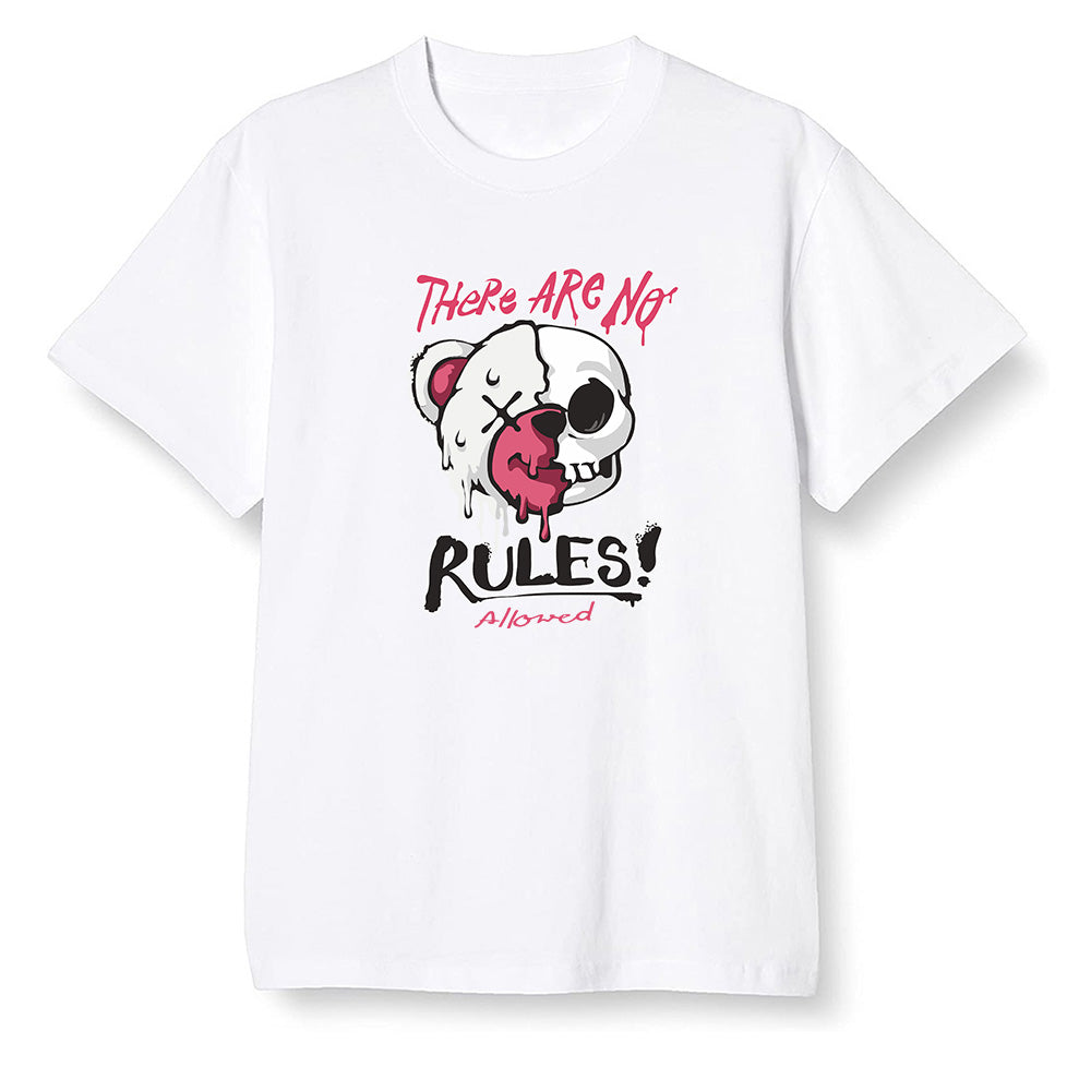 Pop Colour AJ6 Retro Hare - No Rules Teddy Bear - White Men T-shirt