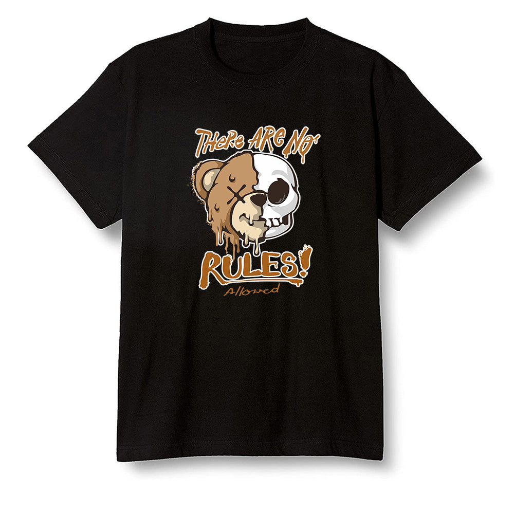Pop Colour AJ6 Retro SP Travis Scott British Khaki - No Rules Teddy Bear - Black Men T-shirt