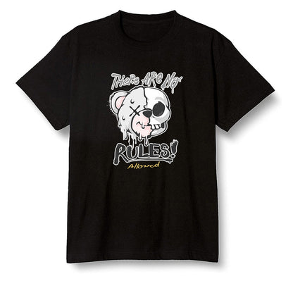 Pop Colour AJ6 Retro Gold Hoops - No Rules Teddy Bear - Black Men T-shirt