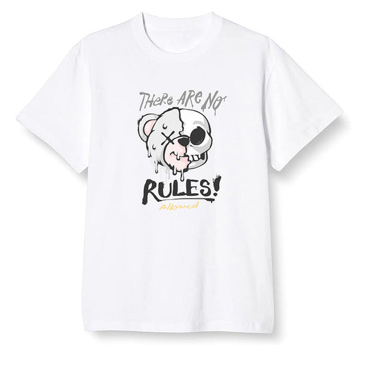 Pop Colour AJ6 Retro Gold Hoops - No Rules Teddy Bear - White Men T-shirt