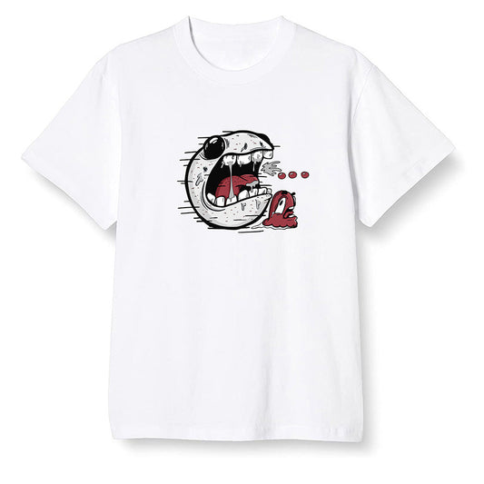 Pop Colour AJ1 Low Black Toe - Pac Man and ghost - White Men T-shirt