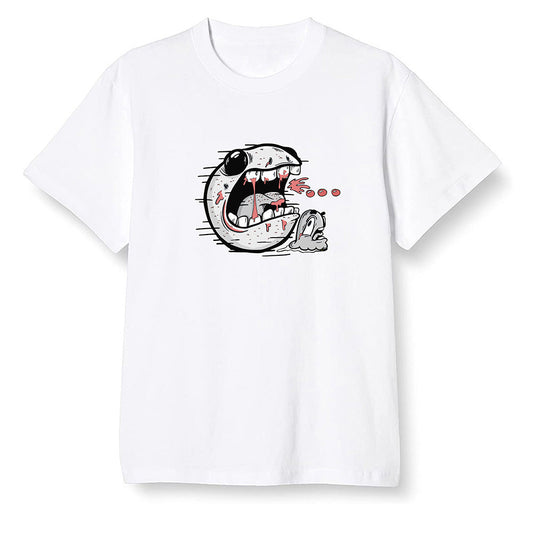 Pop Colour AJ1 Low GS Light Smoke Grey - Pac Man and ghost - White Men T-shirt