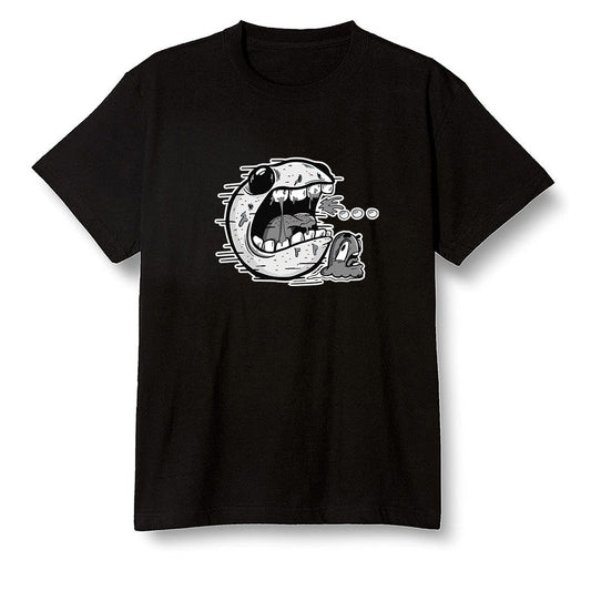 Pop Colour AJ1 High OG Black White - Pac Man and ghost - Black Men T-shirt