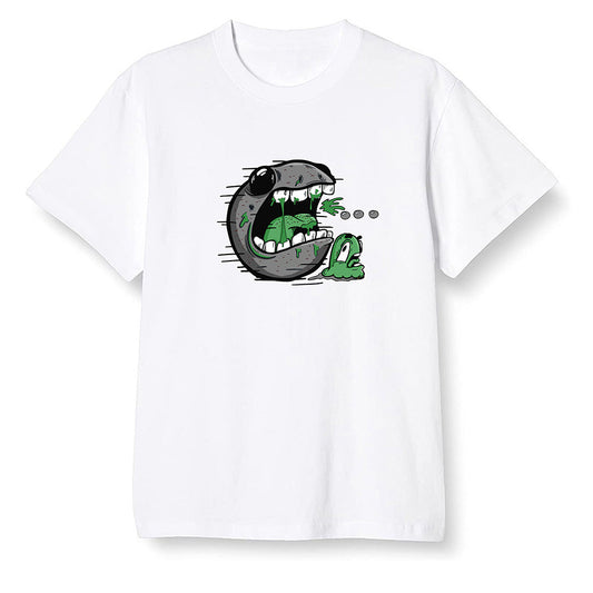 Pop Colour AJ1 Retro High OG Pine Green J10456 - Pac Man and ghost - White Men T-shirt