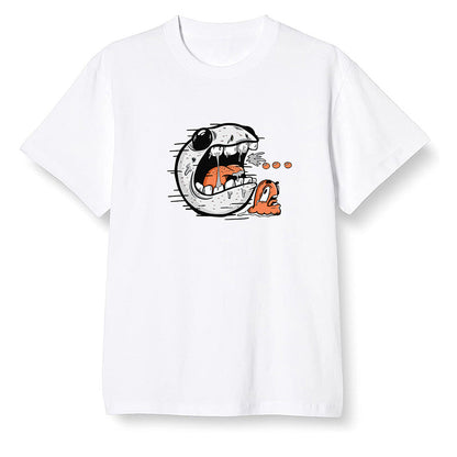 Pop Colour AJ1 Retro High OG Electro Orange - Pac Man and ghost - White Men T-shirt