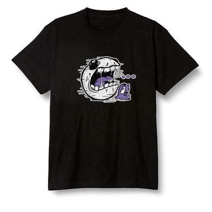 Pop Colour AJ1 High OG Court Purple - Pac Man and ghost - Black Men T-shirt