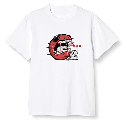 Pop Colour AJ1 High OG Satin Snake Chicago - Pac Man and ghost - White Men T-shirt