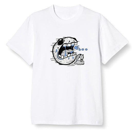 Pop Colour AJ1 High OG Wolf Grey/Sail/Photon Dust/White - Pac Man and ghost - White Men T-shirt