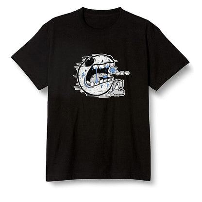 Pop Colour AJ1 Low Wolf Grey/Sail/Photon Dust/White - Pac Man and ghost - Black Men T-shirt