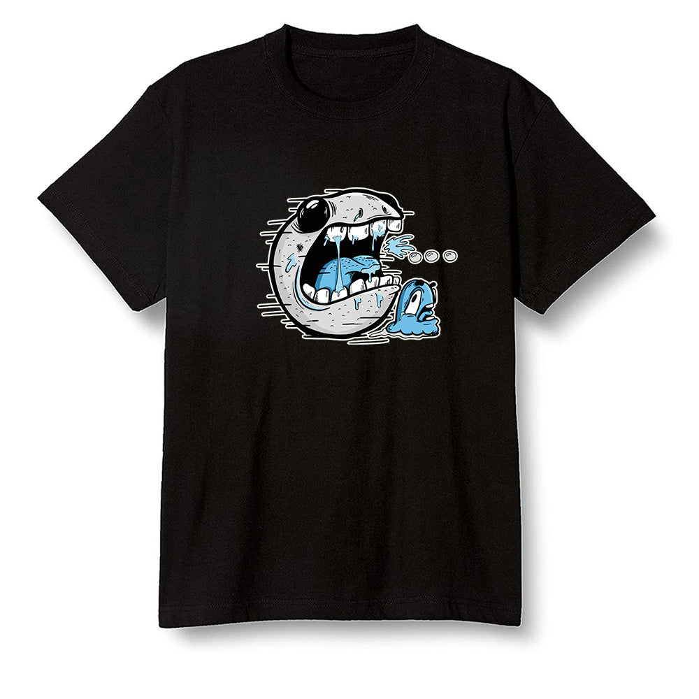 Pop Colour AJ13 Retro Obsidian Powder Blue - Pac Man and ghost - Black Men T-shirt