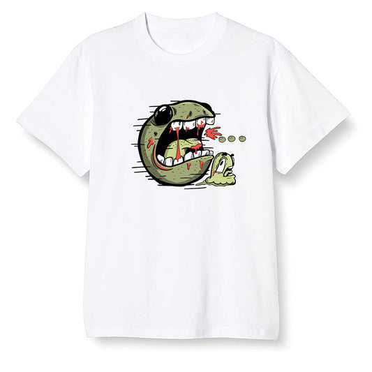 Pop Colour AJ6 Retro SP Travis Scott - Medium Olive - Pac Man and ghost - White Men T-shirt