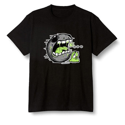 Pop Colour AJ6 Retro Electric Green - Pac Man and ghost - Black Men T-shirt