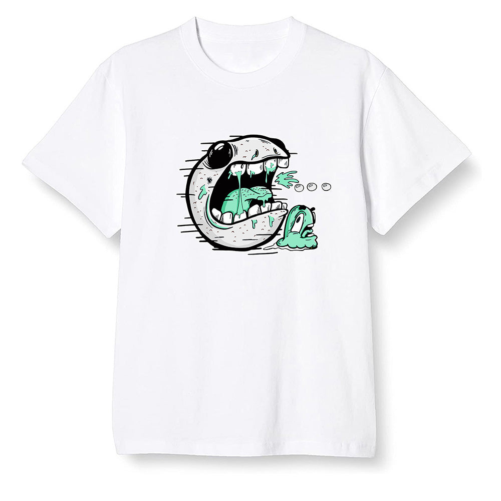 Pop Colour AJ6 Tiffany Blue - Pac Man and ghost - White Men T-shirt