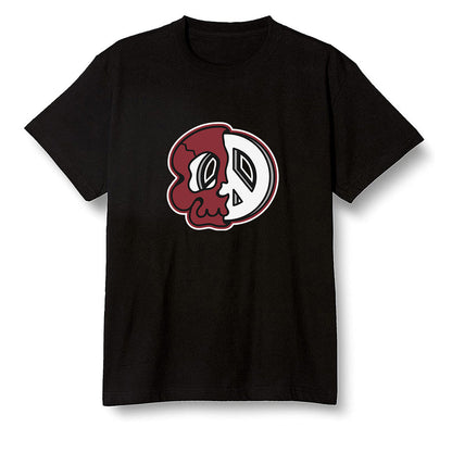 Pop Colour AJ1 Low Black Toe - Peace and skull - Black Men T-shirt