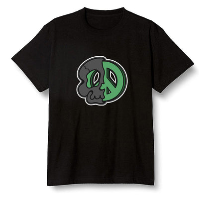 Pop Colour AJ1 Retro High OG Pine Green J10456 - Peace and skull - Black Men T-shirt