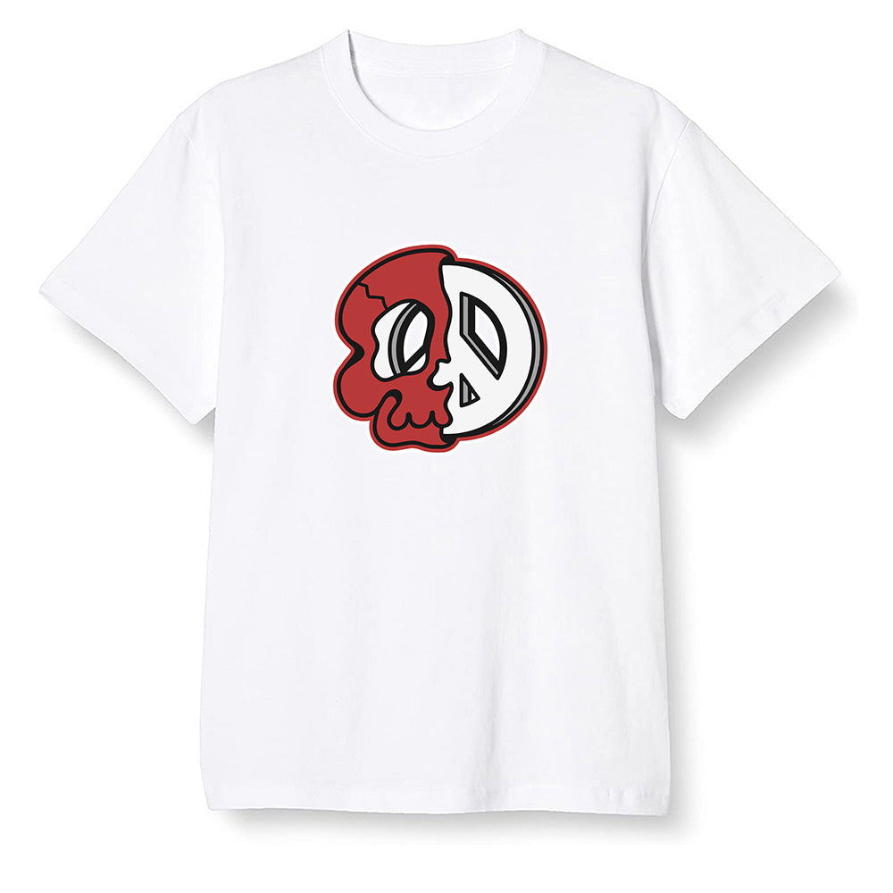 Pop Colour AJ1 Retro High OG Chicago - Peace and skull - White Men T-shirt