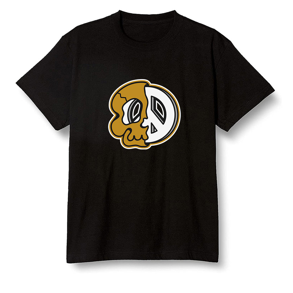 Pop Colour AJ1 Retro High OG Yellow Ochre - Peace and skull - Black Men T-shirt