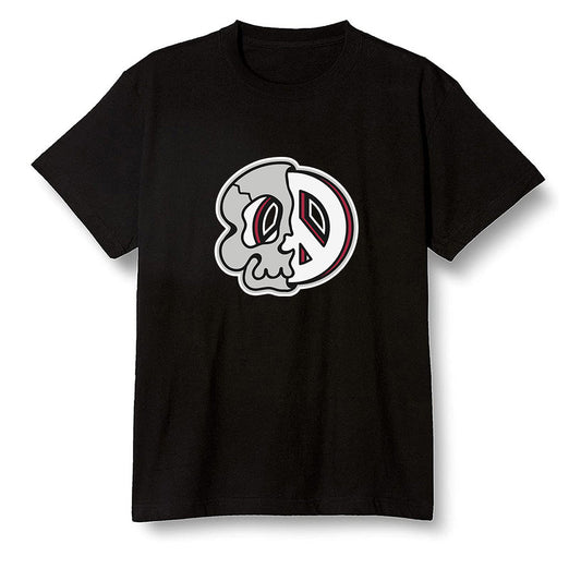 Pop Colour AJ1 Retro High OG Light Smoke Grey - Peace and skull - Black Men T-shirt