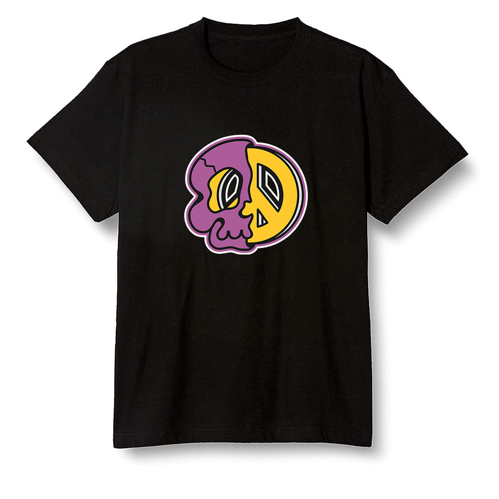 Pop Colour AJ1 Retro High OG Brotherhood - Peace and skull - Black Men T-shirt