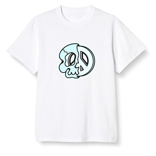 Pop Colour AJ1 NRG Joint Model - White - Peace and skull - White Men T-shirt