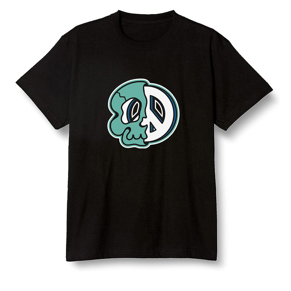 Pop Colour AJ1 High OG TIE DYE - Peace and skull - Black Men T-shirt