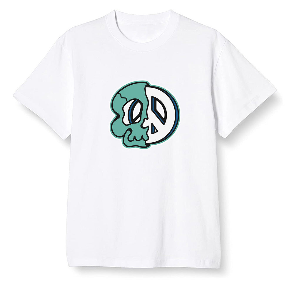 Pop Colour AJ1 High OG TIE DYE - Peace and skull - White Men T-shirt