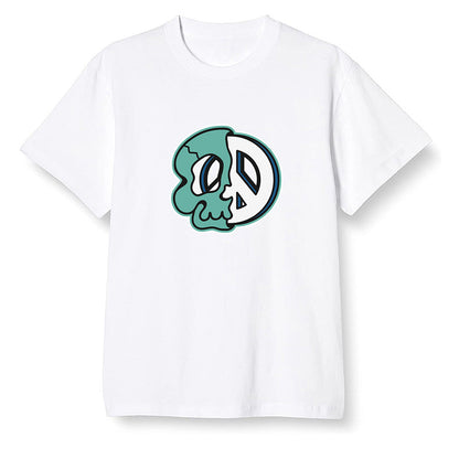 Pop Colour AJ1 High OG TIE DYE - Peace and skull - White Men T-shirt