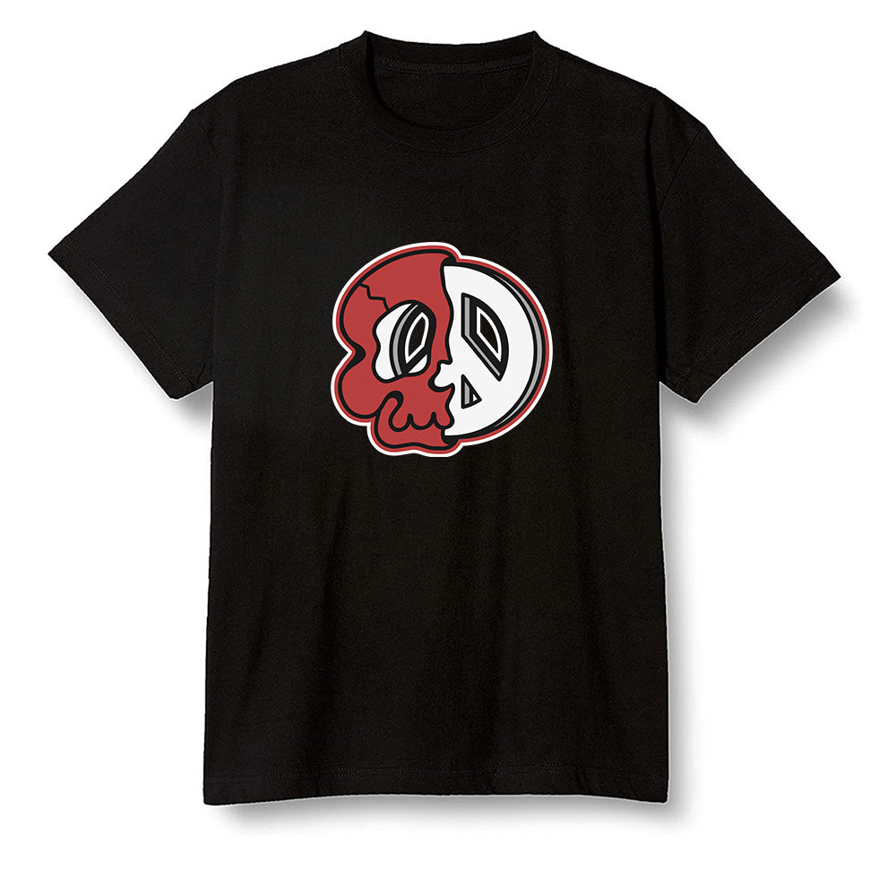 Pop Colour AJ1 High OG Satin Snake Chicago - Peace and skull - Black Men T-shirt