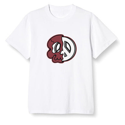 Pop Colour AJ1 Retro High OG SP White/Royal/Varsity Red/Black - Peace and skull - White Men T-shirt