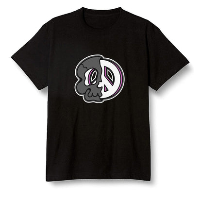 Pop Colour AJ1 Zoom Cmft Psg - Peace and skull - Black Men T-shirt
