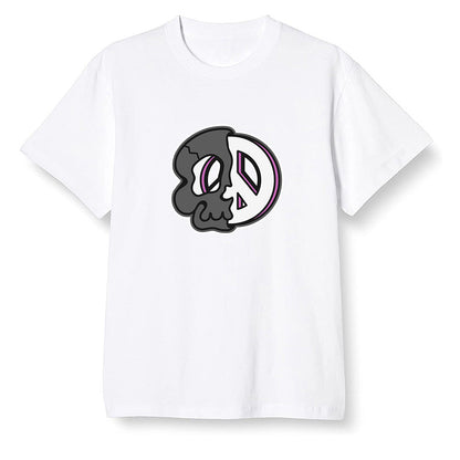 Pop Colour AJ1 Zoom Cmft Psg - Peace and skull - White Men T-shirt