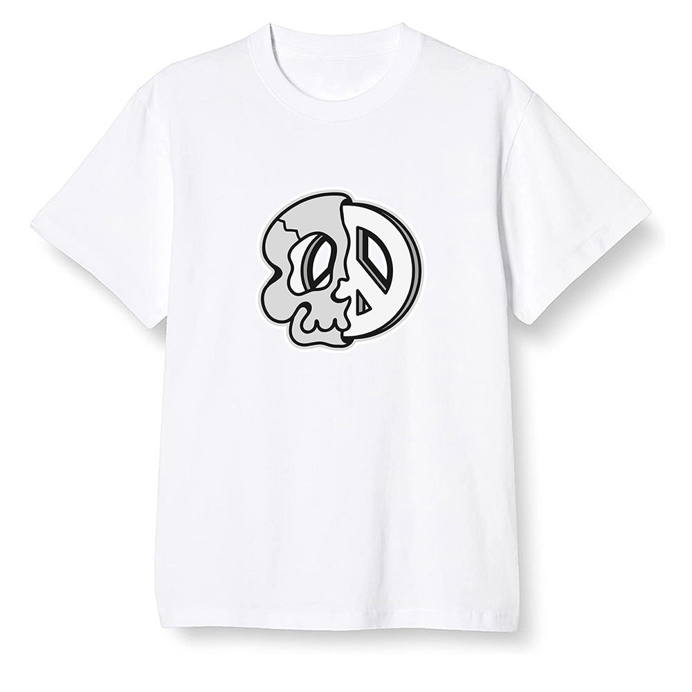 Pop Colour AJ1 Retro High OG CO Japan - Neutral Grey - Peace and skull - White Men T-shirt