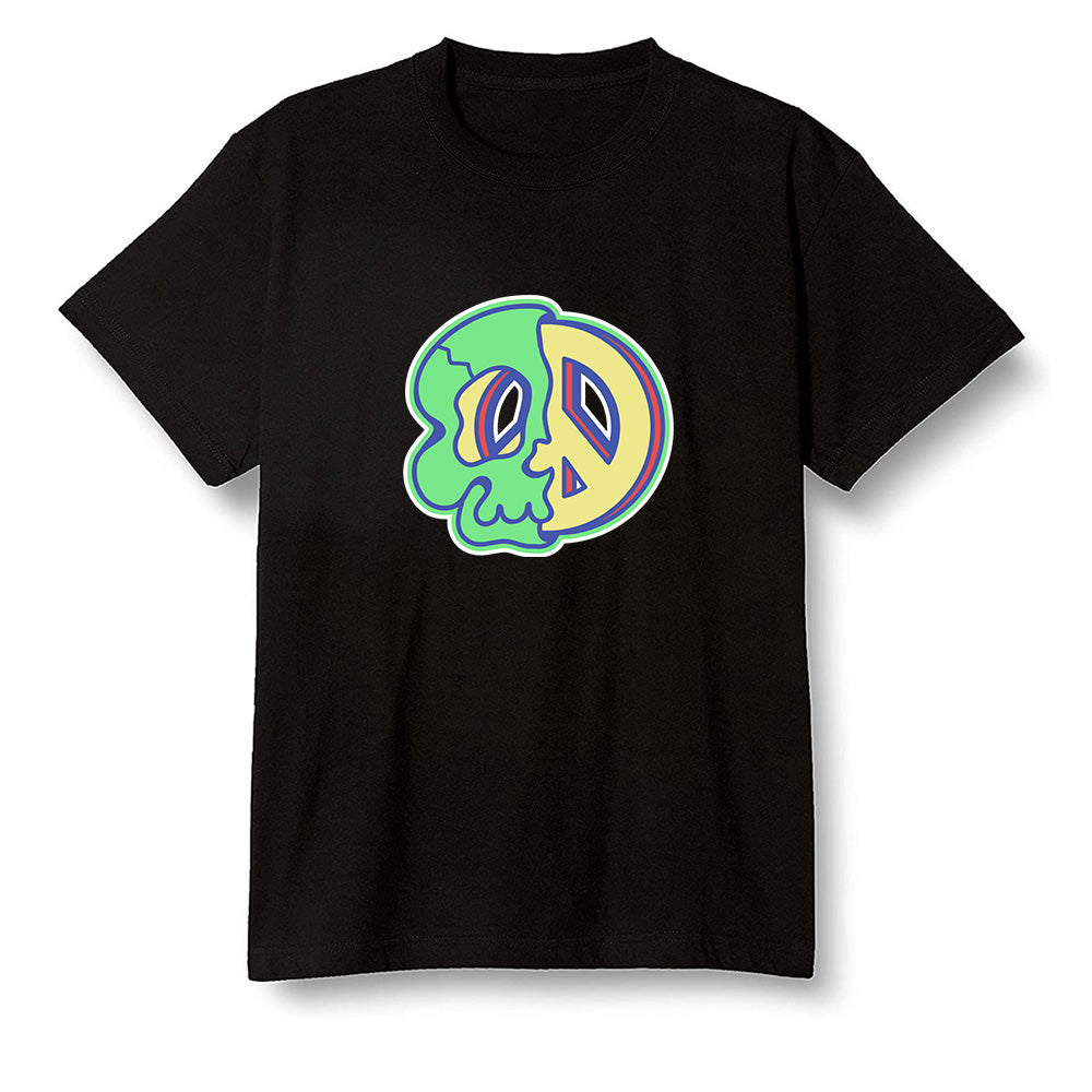 Pop Colour AJ1 Retro OG High J Balvin - Colores Y Vibras - Peace and skull - Black Men T-shirt