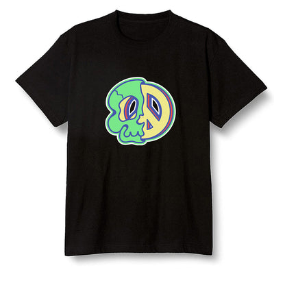 Pop Colour AJ1 Retro OG High J Balvin - Colores Y Vibras - Peace and skull - Black Men T-shirt