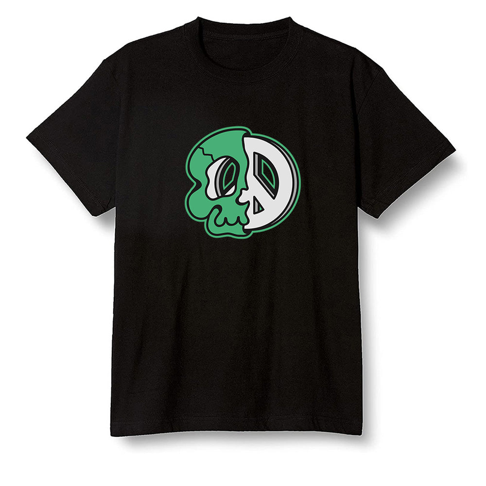 Pop Colour AJ13 Retro 'Lucky Green' - Peace and skull - Black Men T-shirt