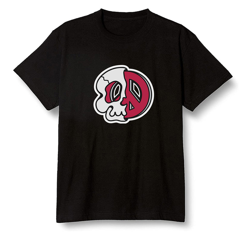 Pop Colour AJ6 Retro Carmine - Peace and skull - Black Men T-shirt
