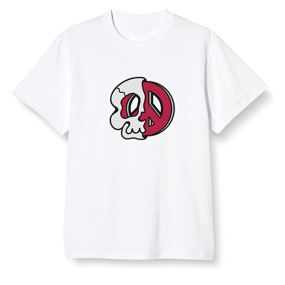 Pop Colour AJ6 Retro Carmine - Peace and skull - White Men T-shirt